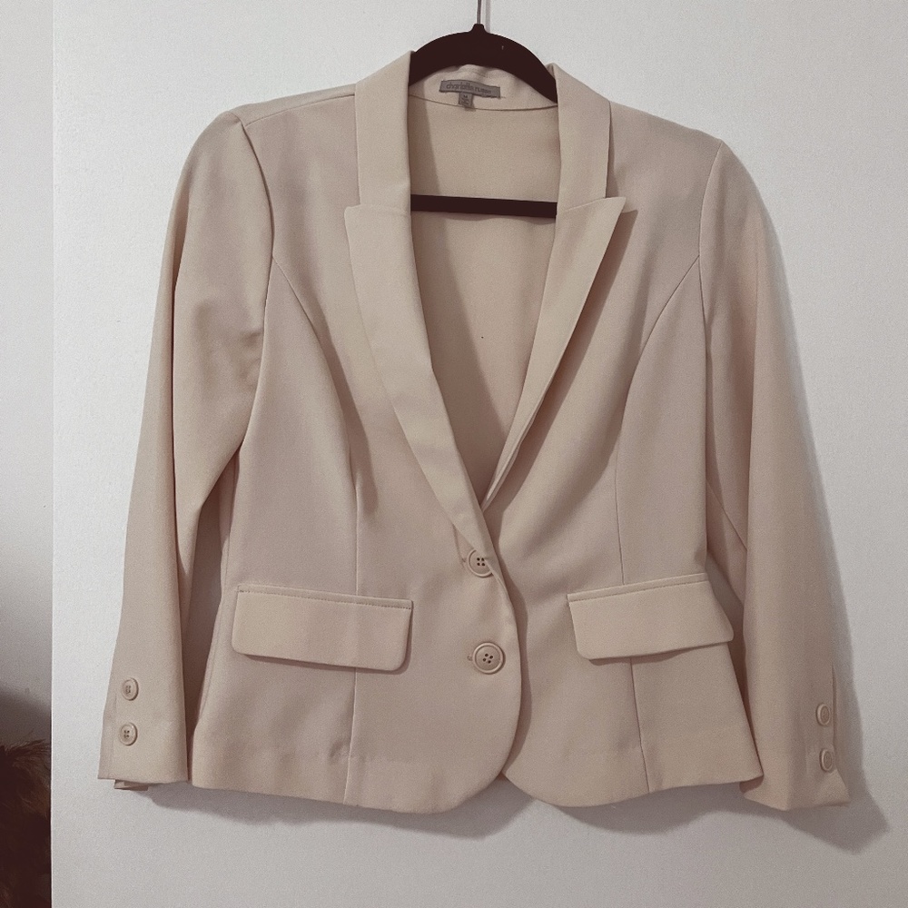 Charlotte Russe Casual Blazer Cream Color